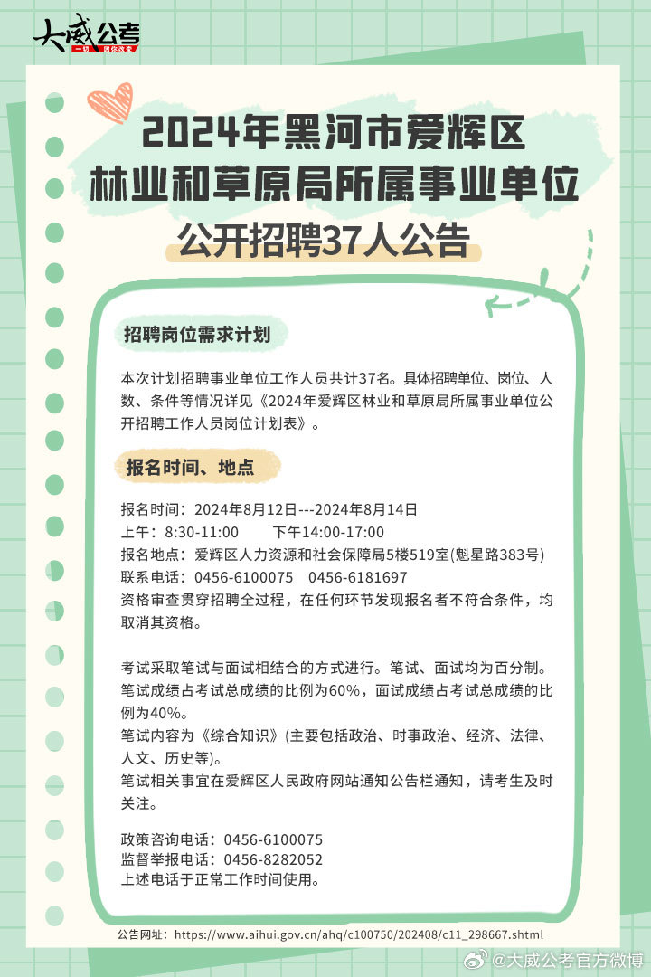 漠河县统计局最新招聘概况及职位介绍